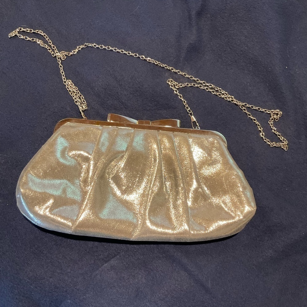 SPARKLY Silver Evening Bag with Chain Strap